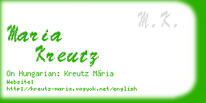 maria kreutz business card