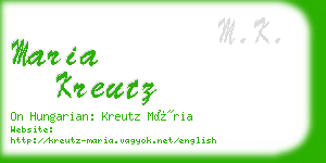 maria kreutz business card
